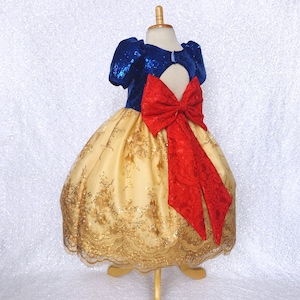Flower Girl Pageant Halloween Snow White Inspired Dress Photoshoot Summer Spring Holiday Fall Birthday Party Graduation Junior Newborn