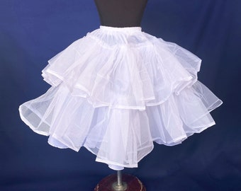 White Ivory Petticoat Wedding Bridesmaid Flower Girl Junior Toddler Graduation Birthday Communion Baptism Photoshoot Pageant Prop Holiday