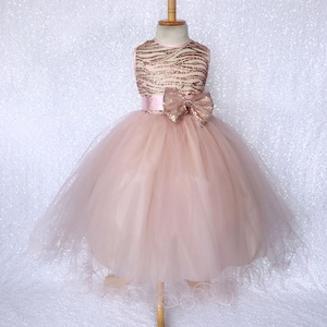 Glitter Sequin Striped Rose Gold Blush Tulle Gown Satin - Etsy