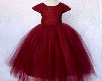 burgundy dresses for toddlers
