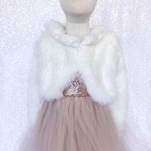 Girls ivory deals fur coat