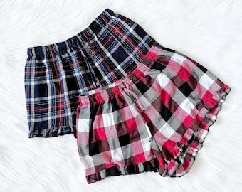 Checkered shorts for women online