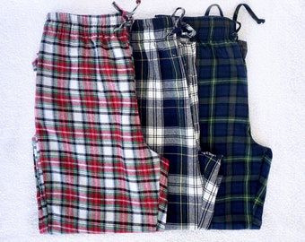 black and yellow plaid pajama pants