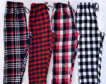 red and green plaid pants womens