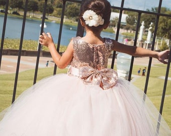 pink sequin wedding dress