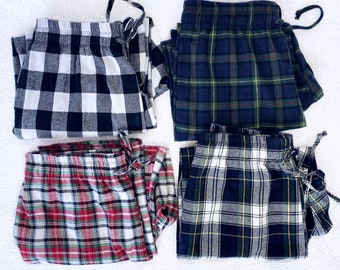 blue and green plaid pants womens