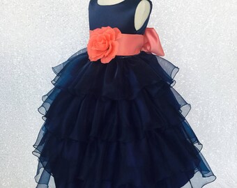 girls navy dresses