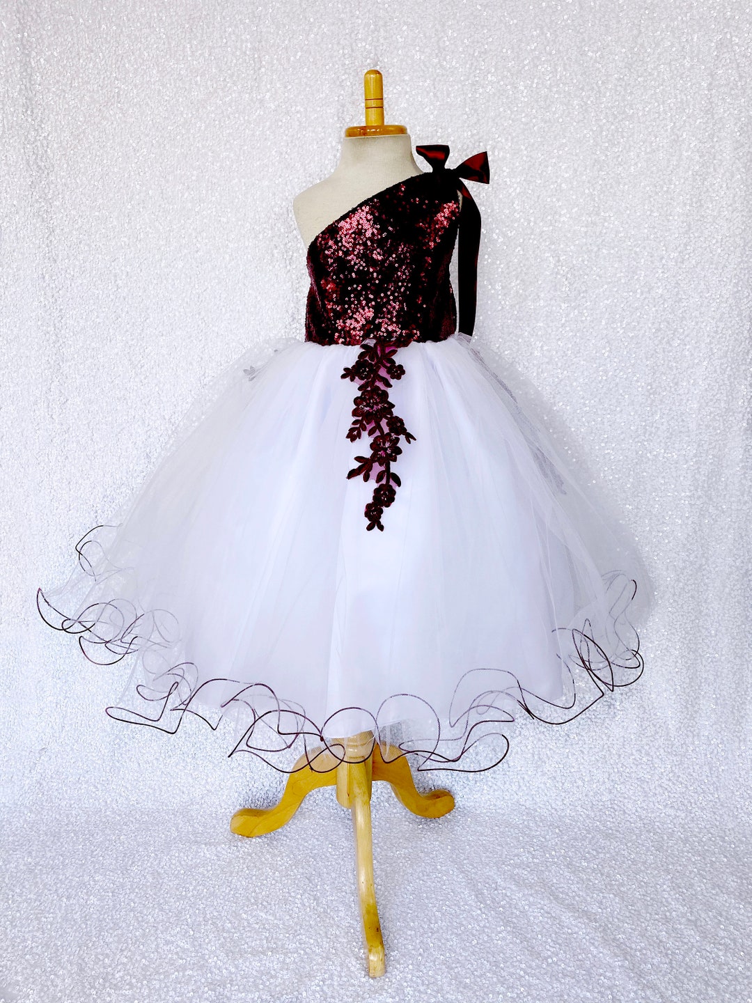 Red black and white flower girl dresses new arrivals