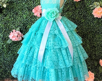 chinese dress ladies Front Page Halter Lace Mini Dress Aqua main image 0