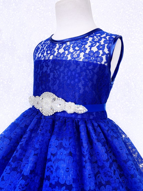 Royal blue skirt infant top