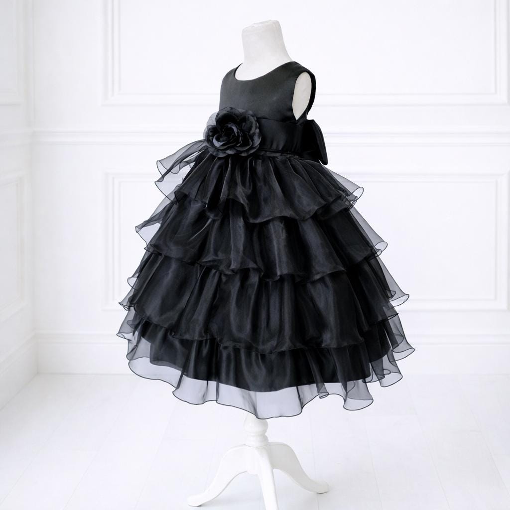 Black Junior Bridesmaid Dress - Etsy