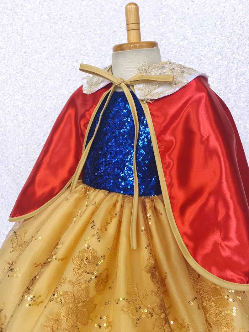 Sparkly Pageant Halloween Keyhole Snow White Inspired Dress Photoshoot Summer Spring Holiday Fall Birthday Party Graduation Junior Newborn