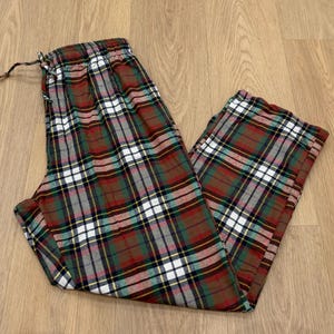 Christmas Matching Plaid Flannel Pajama Pants: Unisex Cotton PJ Bottoms with Pockets image 17