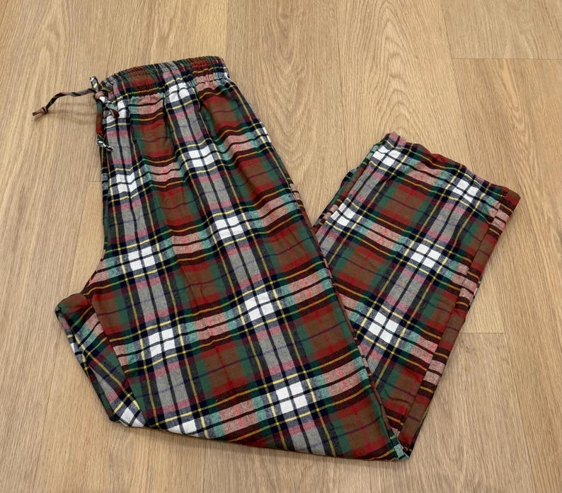 Christmas Matching Plaid Flannel Pajama Pants: Unisex Cotton PJ Bottoms with Pockets image 17