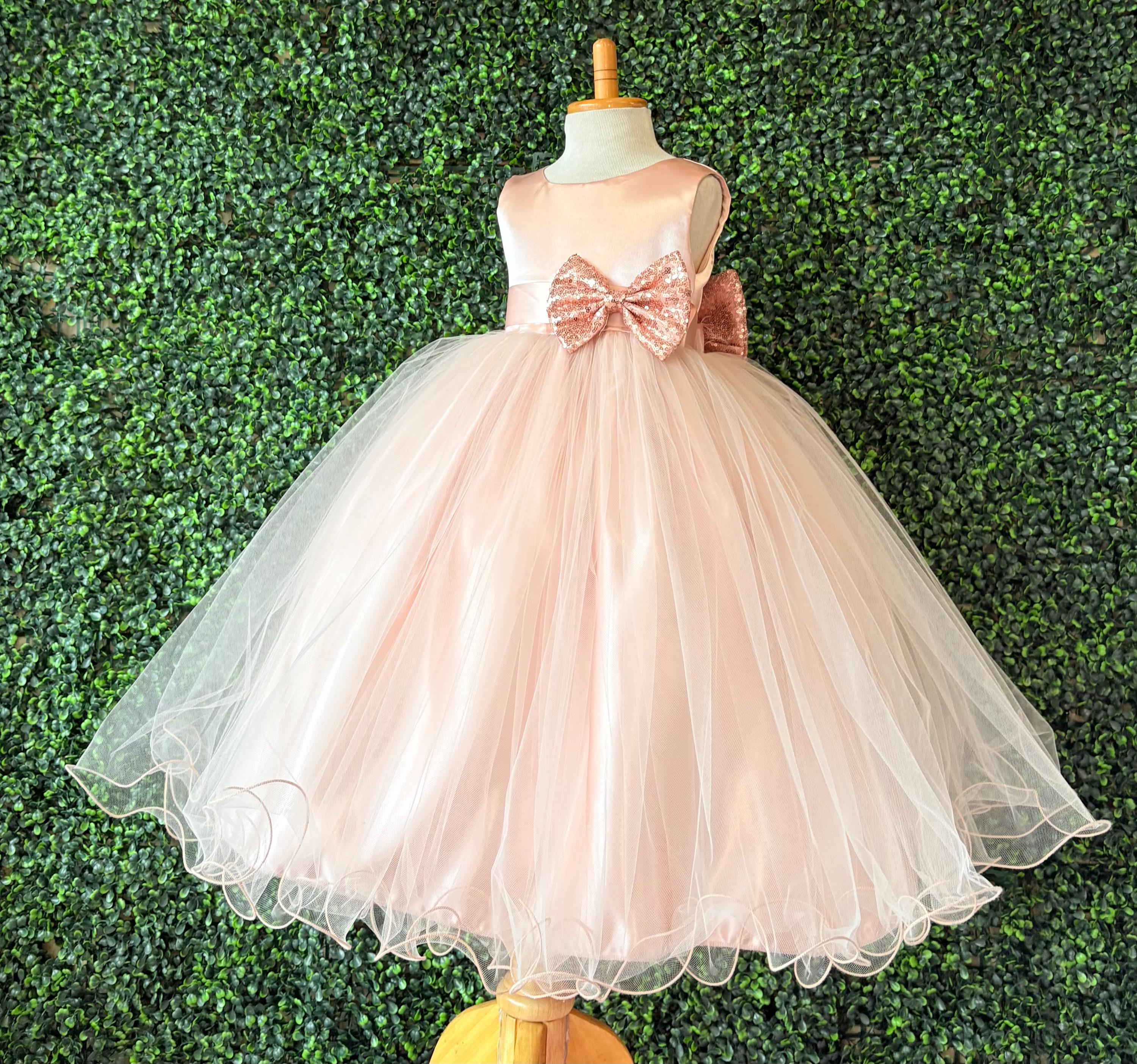 Blush Junior Bridesmaid Dress - Etsy