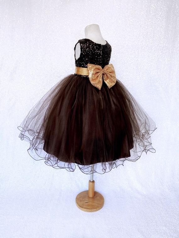 Black and gold infant dress hotsell