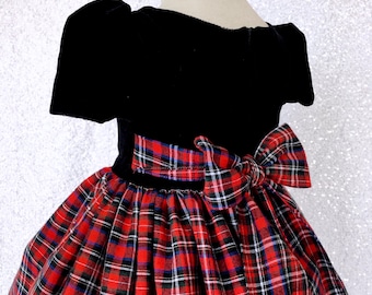 white christmas dresses All I Want Red Tartan Plaid Midi Dress, Medium - The Mint Julep Boutique