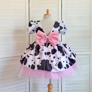 Pink Country Cowgirl 2 Layer Tulle V-Back Dress Junior Toddler Birthday Party Chic Photoshoot Pageant Spring Summer Holiday Halloween Rustic