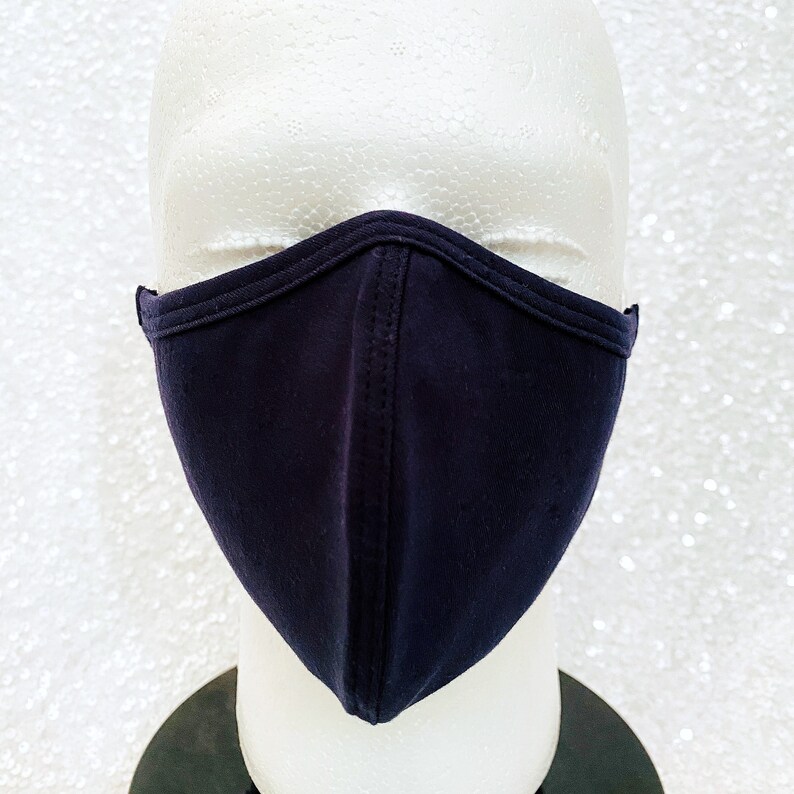 Four Pack of Face Masks Neapolitan Navy Blue Ivory off White Etsy