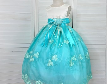 Aqua Pearl V-back Ivory Bodice Flower Girl Summer Elegant Graduation Birthday Photoshoot Smash Cake Toddler Girl Junior Pageant Dress - Etsy Aqua Pearl V-back Ivory Bodice Flower Girl Summer Elegant Graduation Birthday Photoshoot Smash Cake Toddler Girl Junior Pageant Dress - Etsy