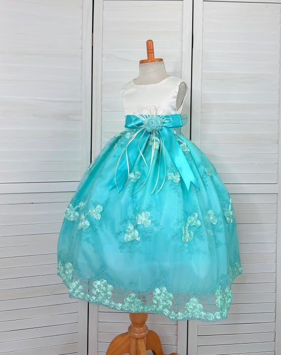 black embroidered cocktail dress La Femme Long Aqua Sequin Prom Dress 32211 Aqua / 00