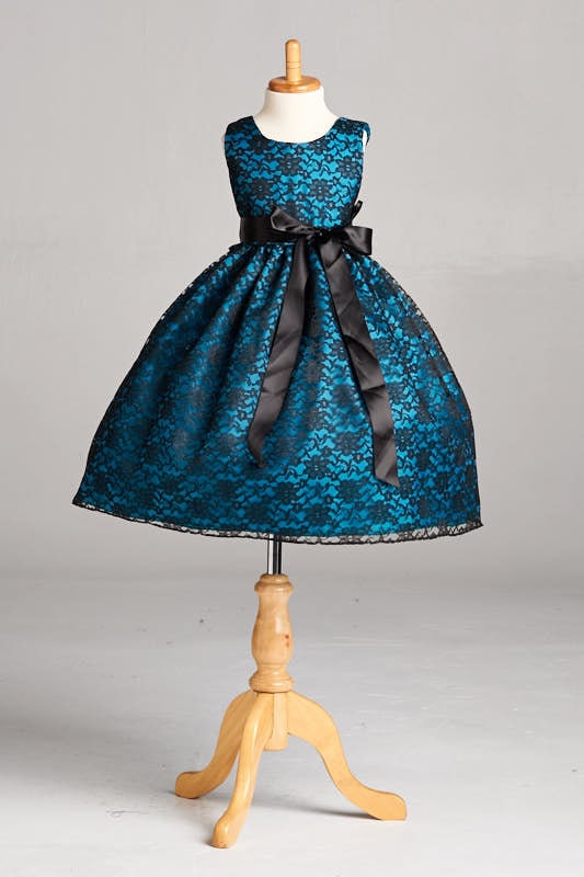 teal black dress Ashley Lauren 11857 Size 8 Black Peacock Long Fitted Velvet Pageant Dress Satin Overskirt Formal Evening Gown