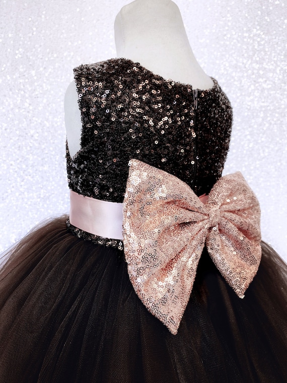 rose gold black dress Vestido All Nighter Long Sleeve Sequin - Black/Rose bodice sparkly long evening gowns and v Long Black Sweetheart Prom Dress
