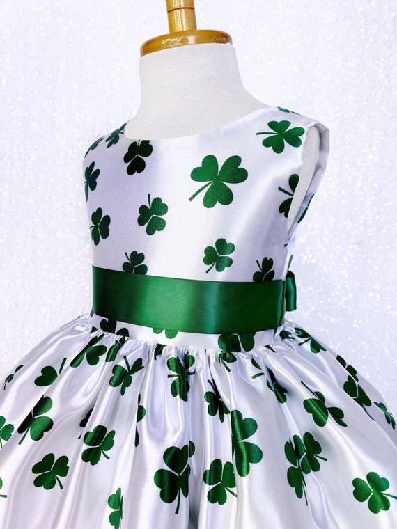Green and white dress for party hotsell