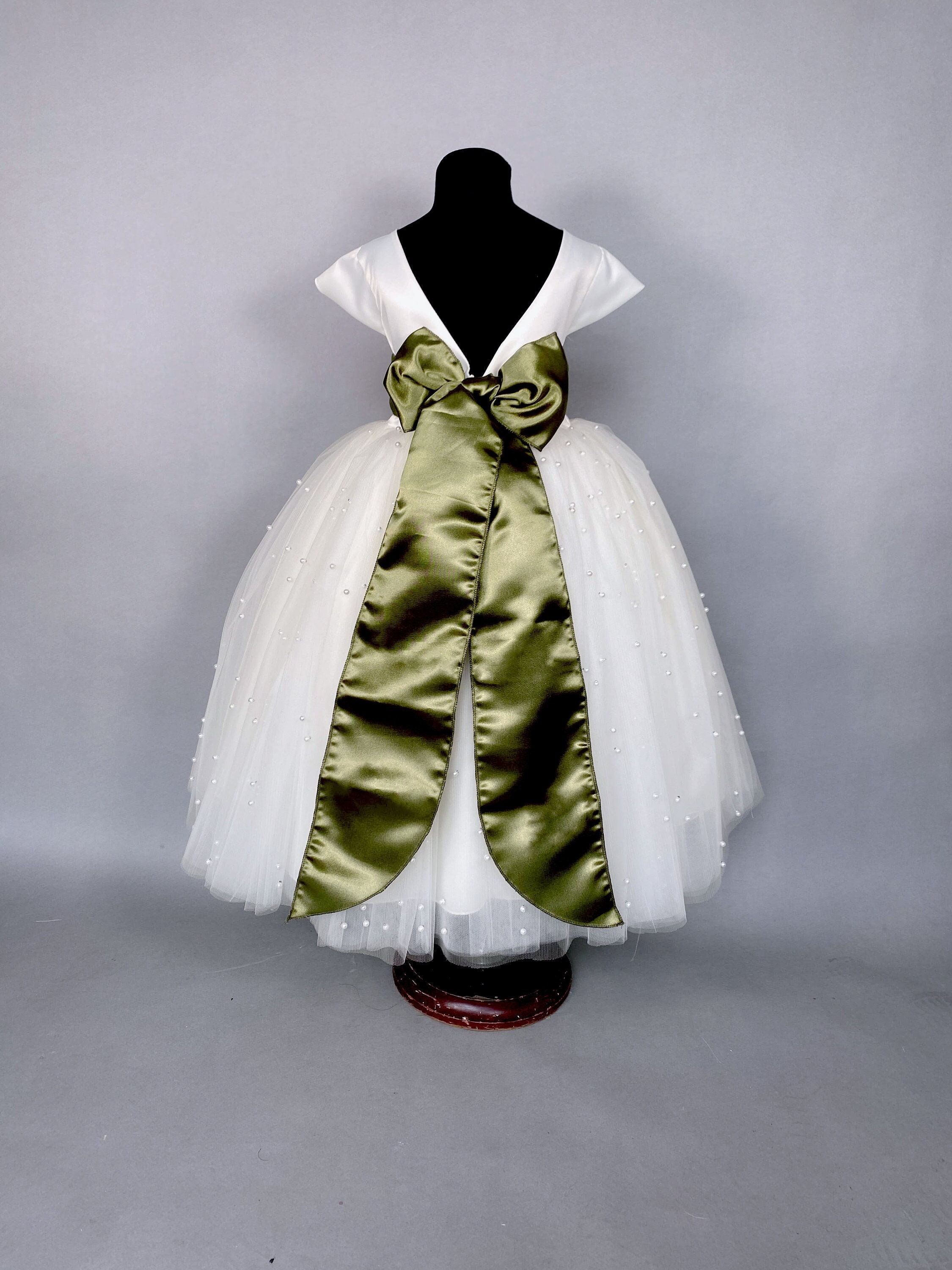 wedding dress green sash Green Linen Sash for Wedding Dress Mint main image 0