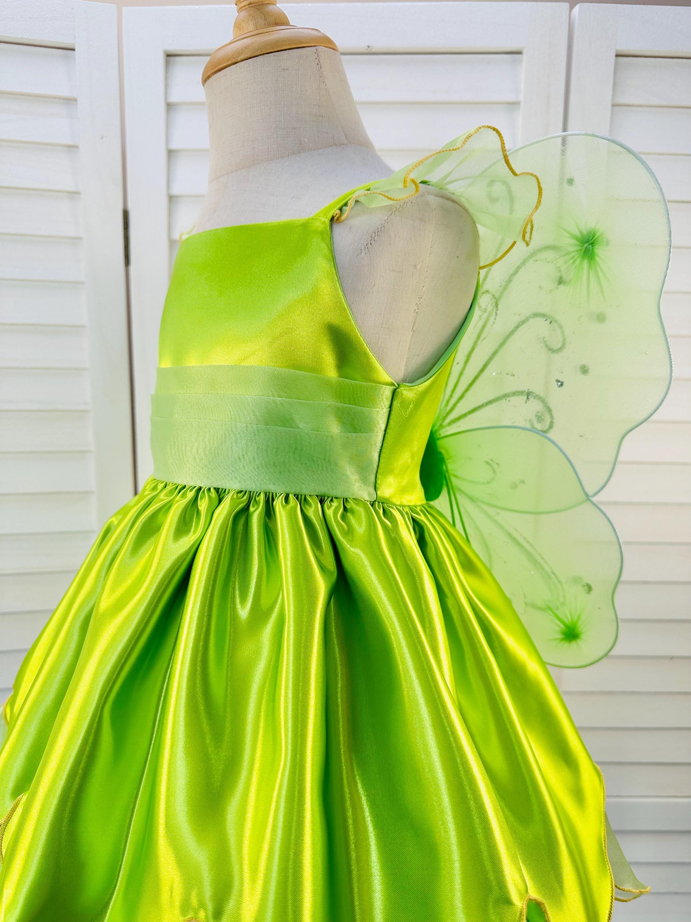 open lace back dress Amazon.com: iTVTi Tinkerbell Costume for Little Girls Princess Fairy Fancy  Green Wings Dress Birthday Party Halloween Cosplay Outfit, Green, 2-3  Years(Tag 100) : Clothing, Shoes & Jewelry