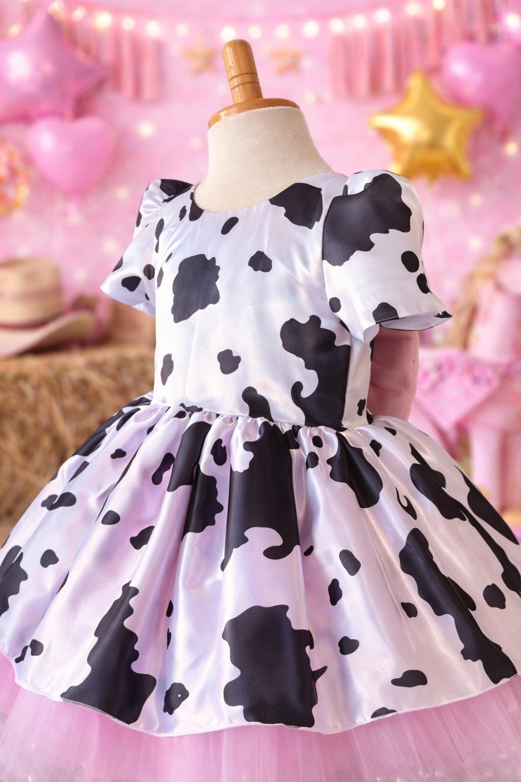 cow prom dress Well Versed Pleated Mini Dress Cow Print Beige/Brown