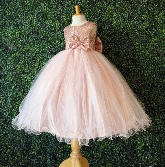 green emerald velvet dress Rose Gold Sequin Tulle Party Dress – Mia Belle Girls