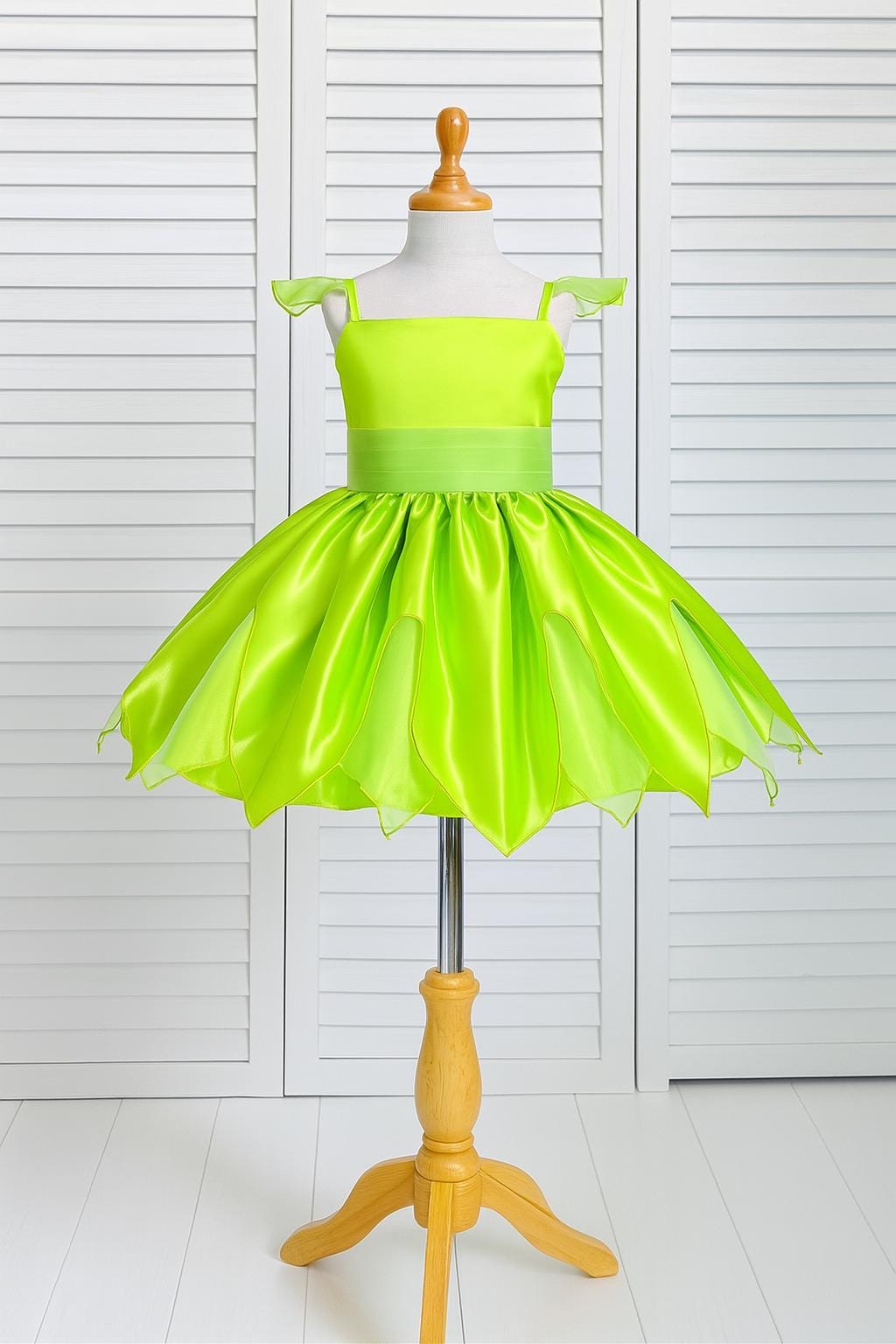 Tinkerbell Kostüm Für Mädchen – Feenkleid Mit Flügeln, Krone & Zauberstab Für Karneval & Halloween
