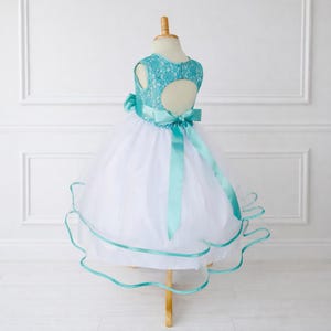 Aqua Lace Dress - Etsy