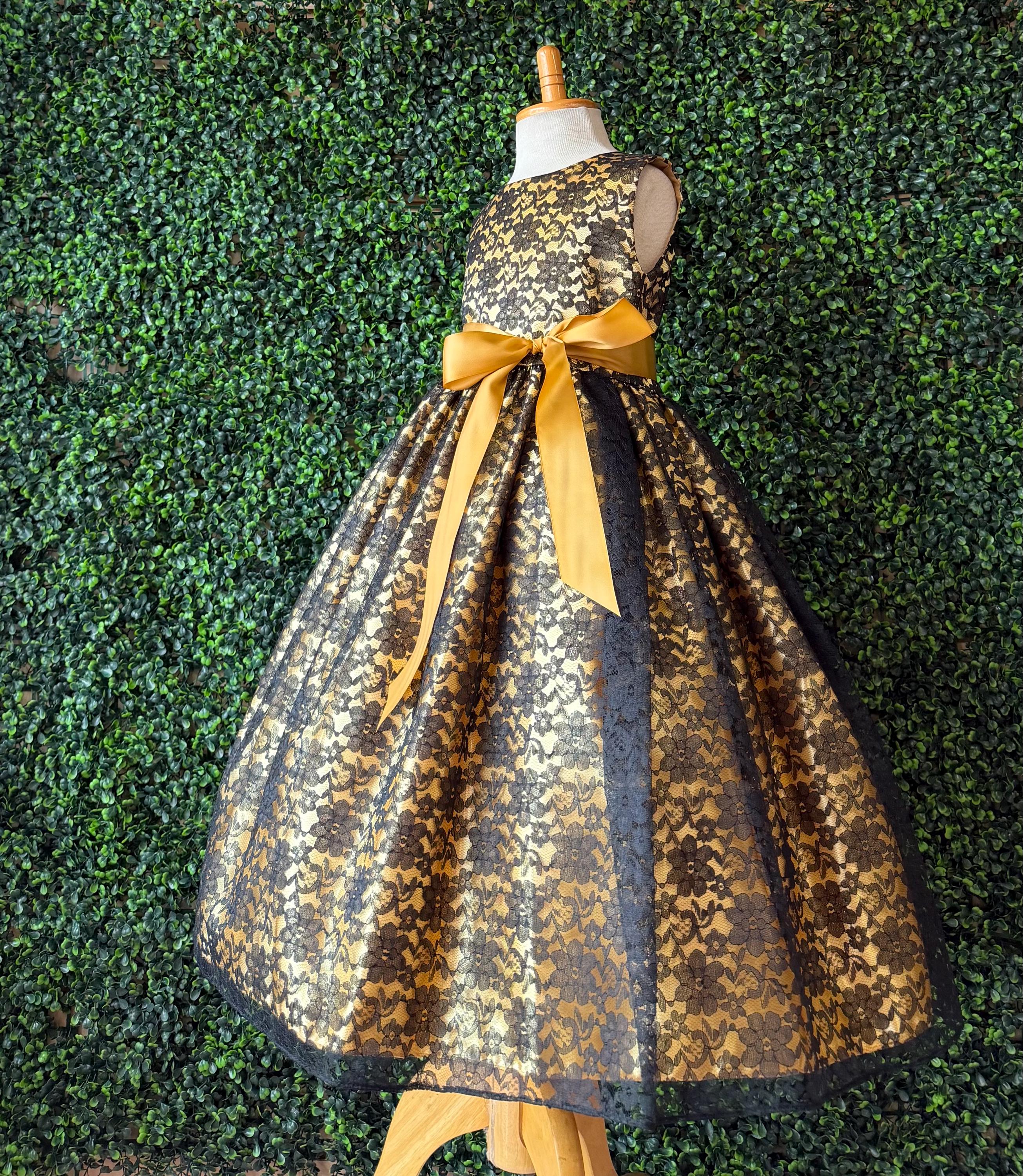 Gold and Black Infant Dress - Etsy