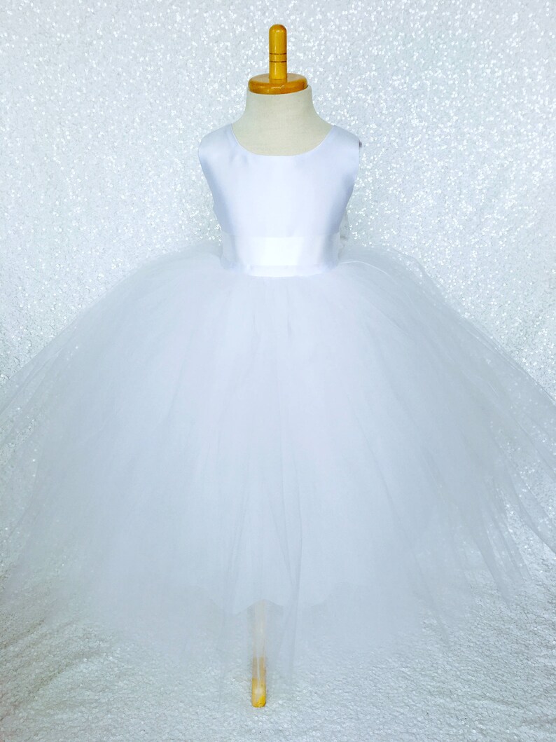 White Sequence Tulle Dress
