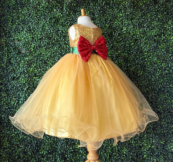 junior holiday dress Christmas Sequin Flower Girl Bridesmaid Tulle Ankle Length Handmade handle:nessa-gown-olive