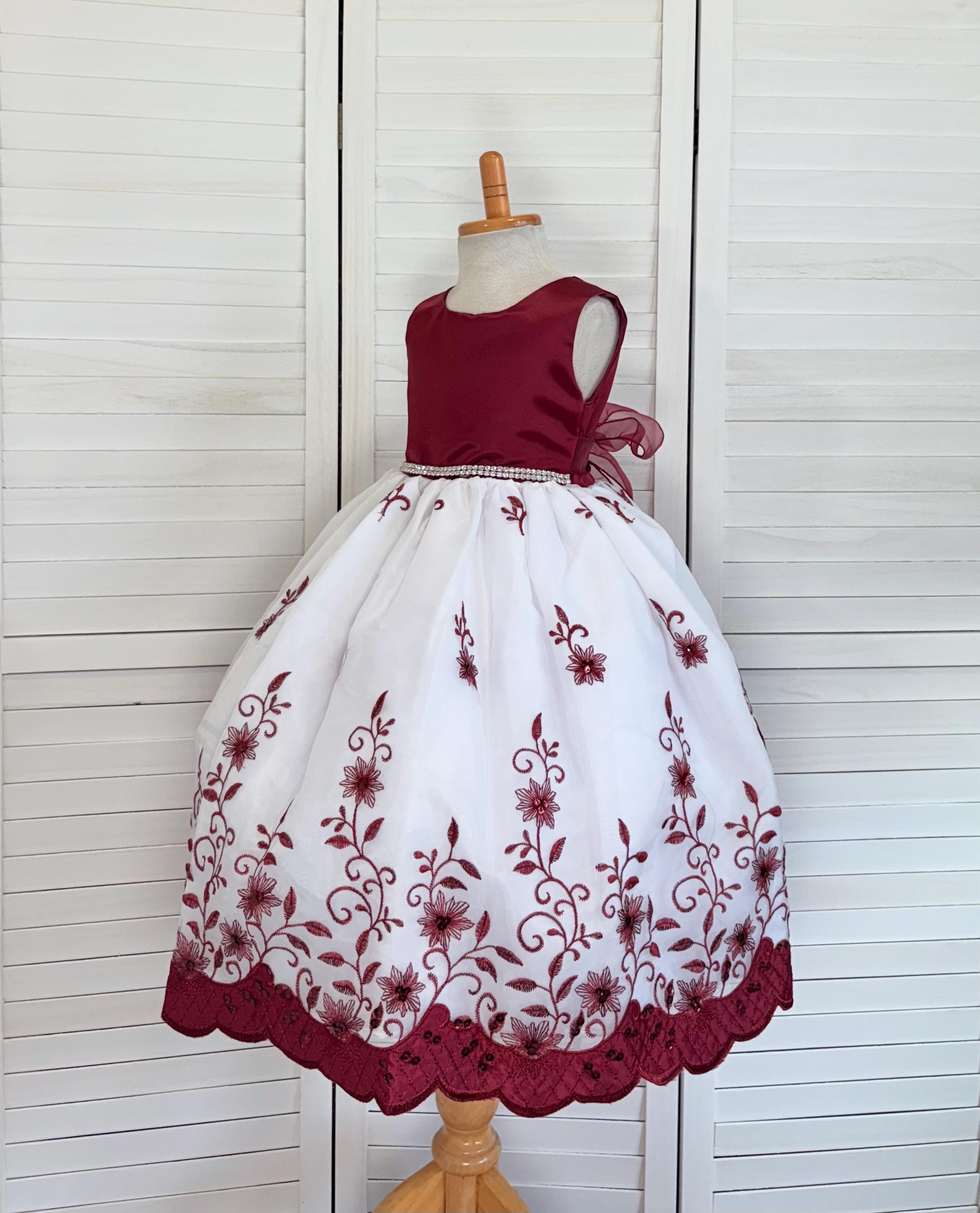 Maroon Baby Dress UK - Main Image