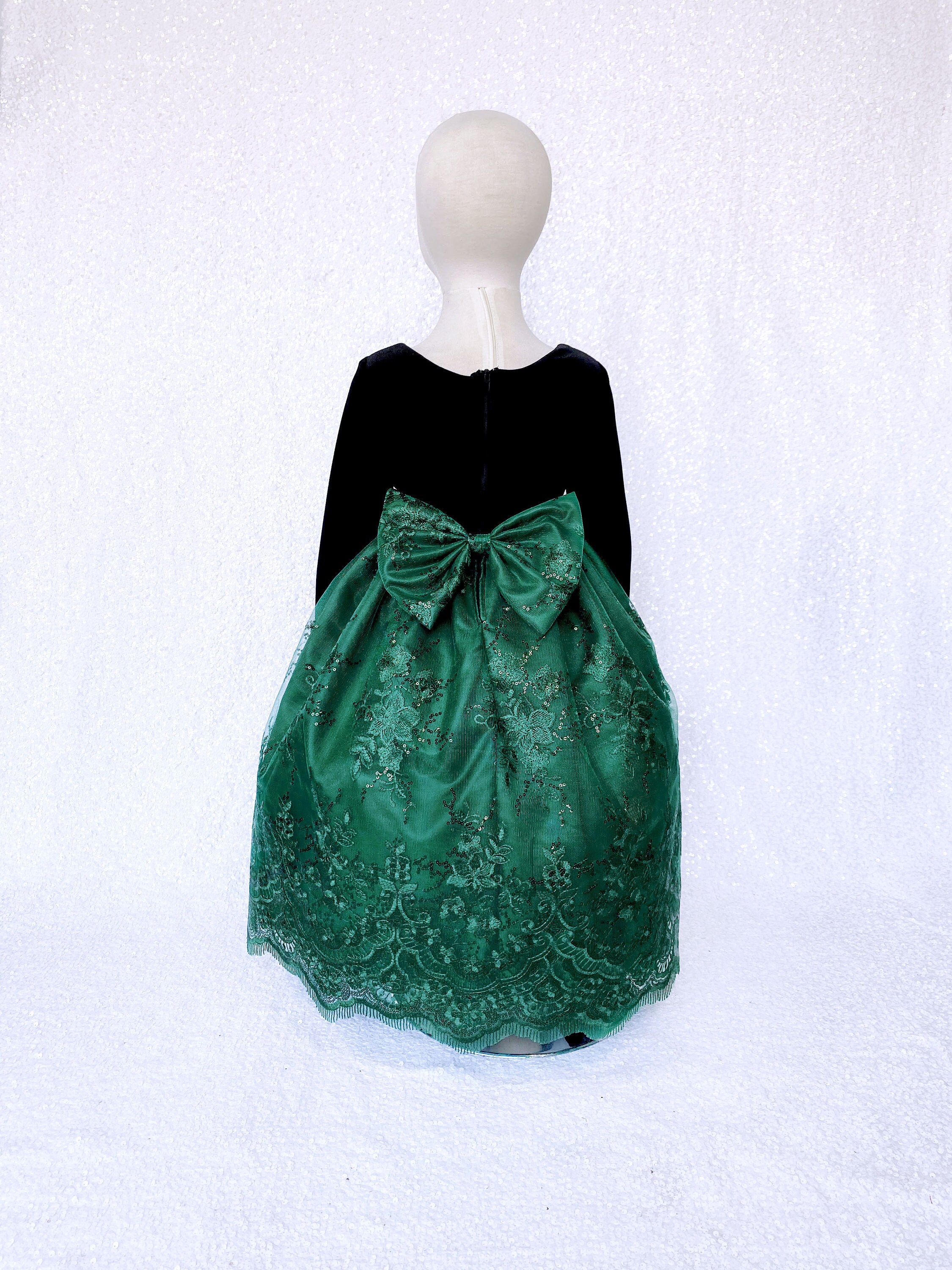 Green Sequin Long Sleeve Dress - Etsy