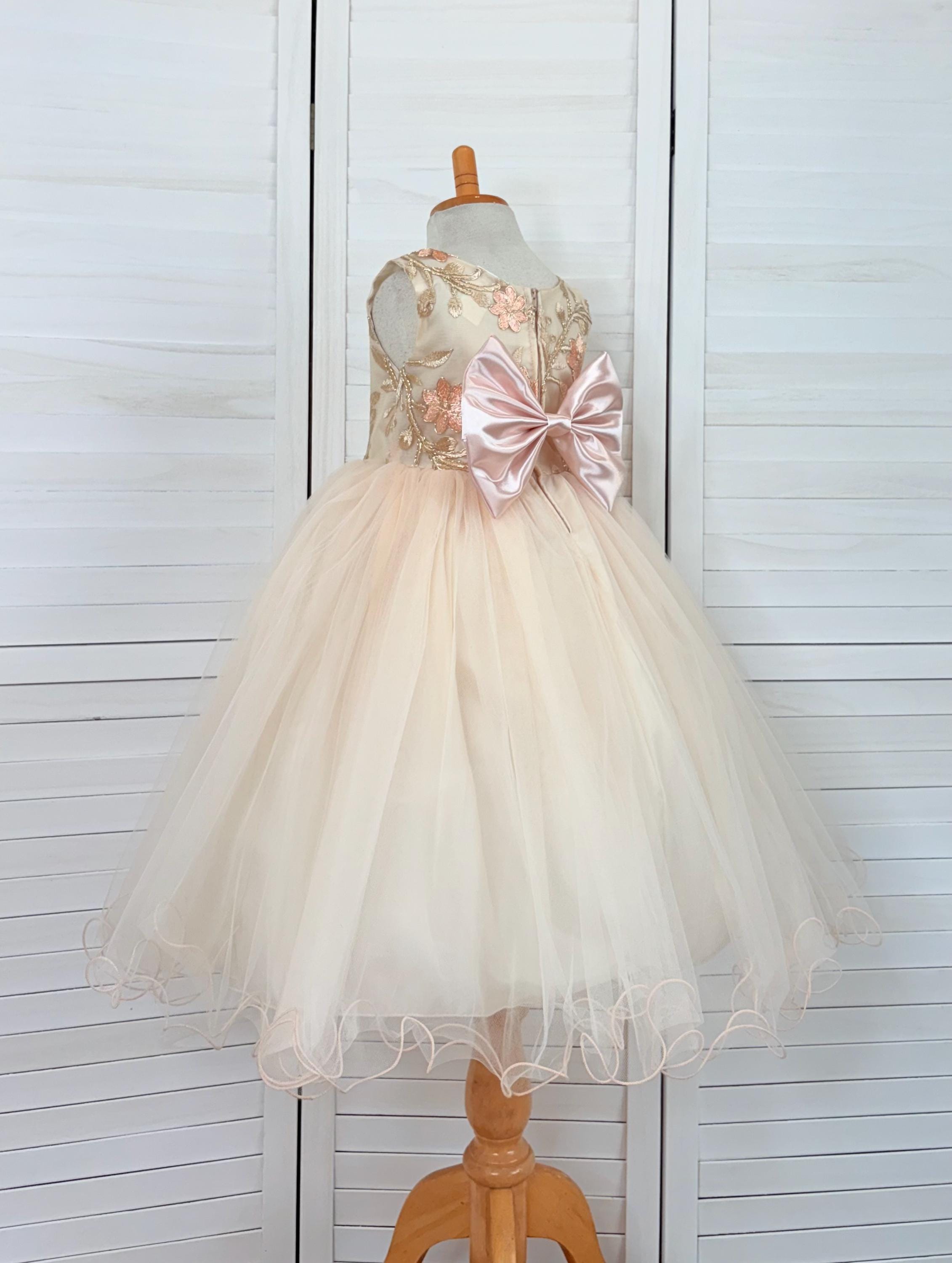 Champagne Color Baby Girl Dress