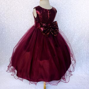 newborn burgundy dress Infant Girl Burgundy Dress