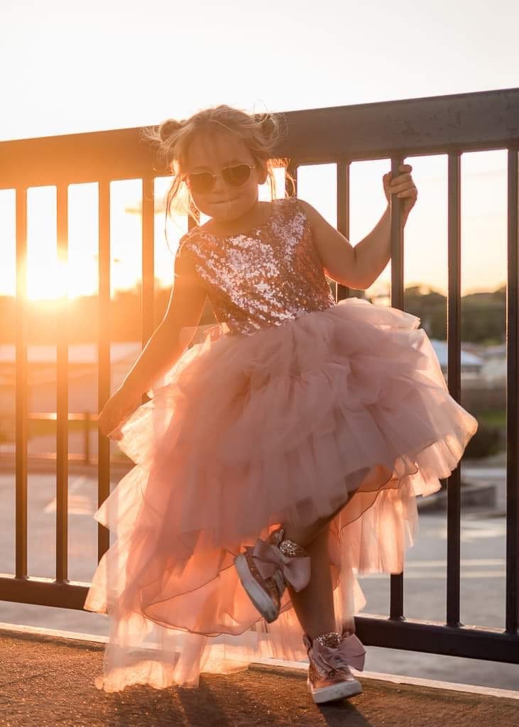 slim fit dress slacks Jovani Kids K66708 Tulle Ruffle High Low Girls Formal Dress Party Gown –  Glass Slipper Formals main image 0