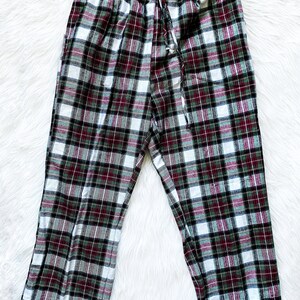 Pocket Multi Colored Pajama Pants Red White Black Yellow Plaid Cotton Navy Pink PJ Warm Winter Fall Christmas Pajama Set Adult Unisex RGW Thick Plaid