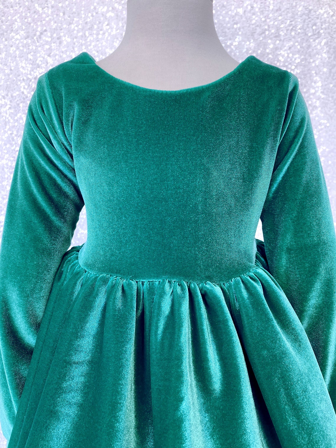 Velvet Ankle Length Long Sleeve Teal Vback Gown Junior Etsy