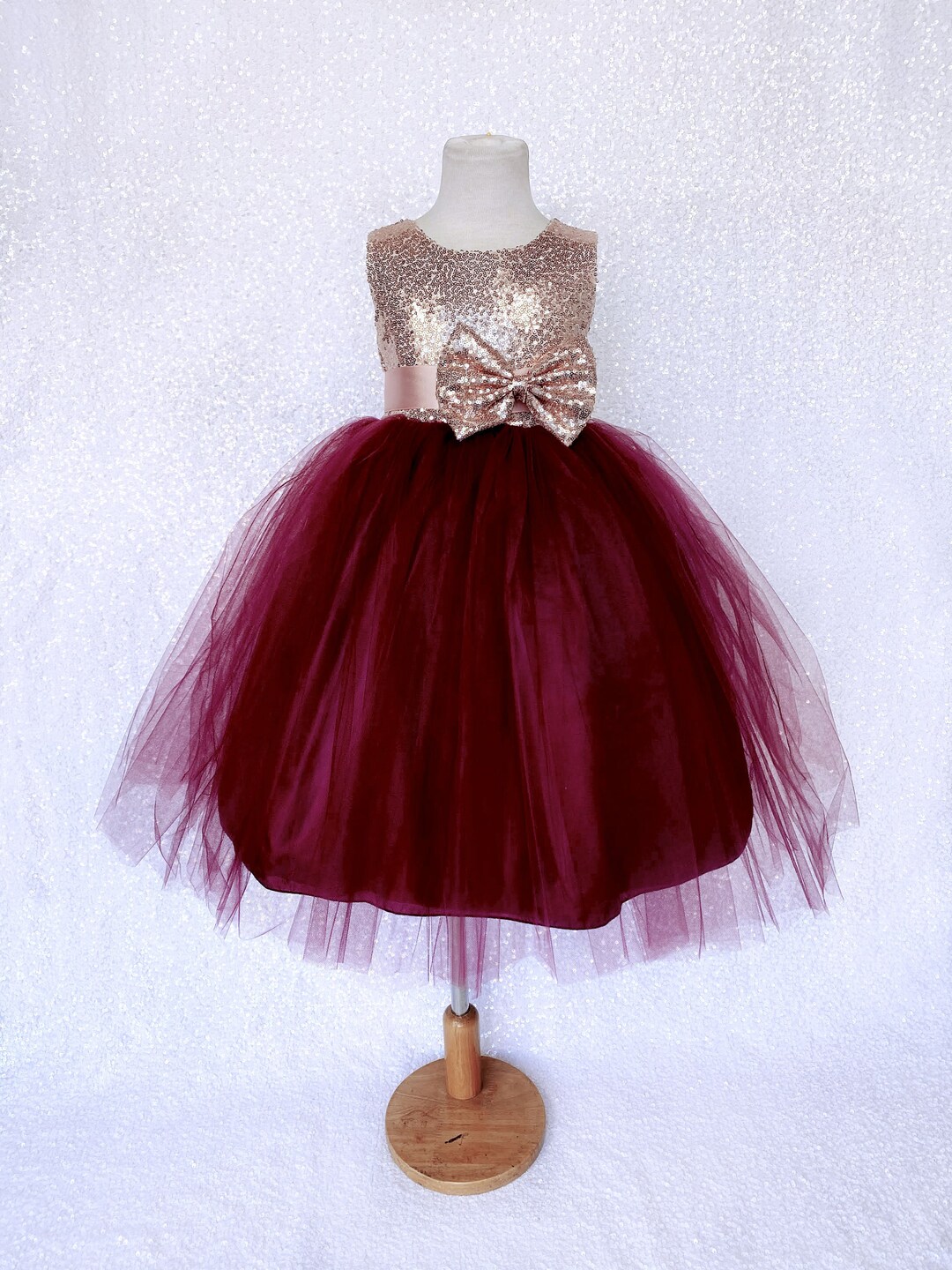 Rose Blush Mini Dress Burgundy
