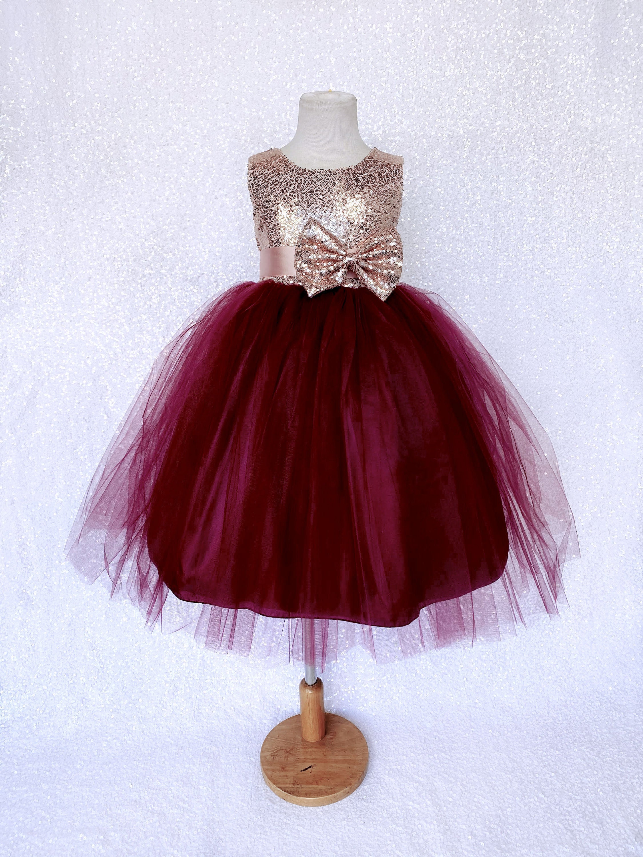 Sequin top cheap tulle bottom dress