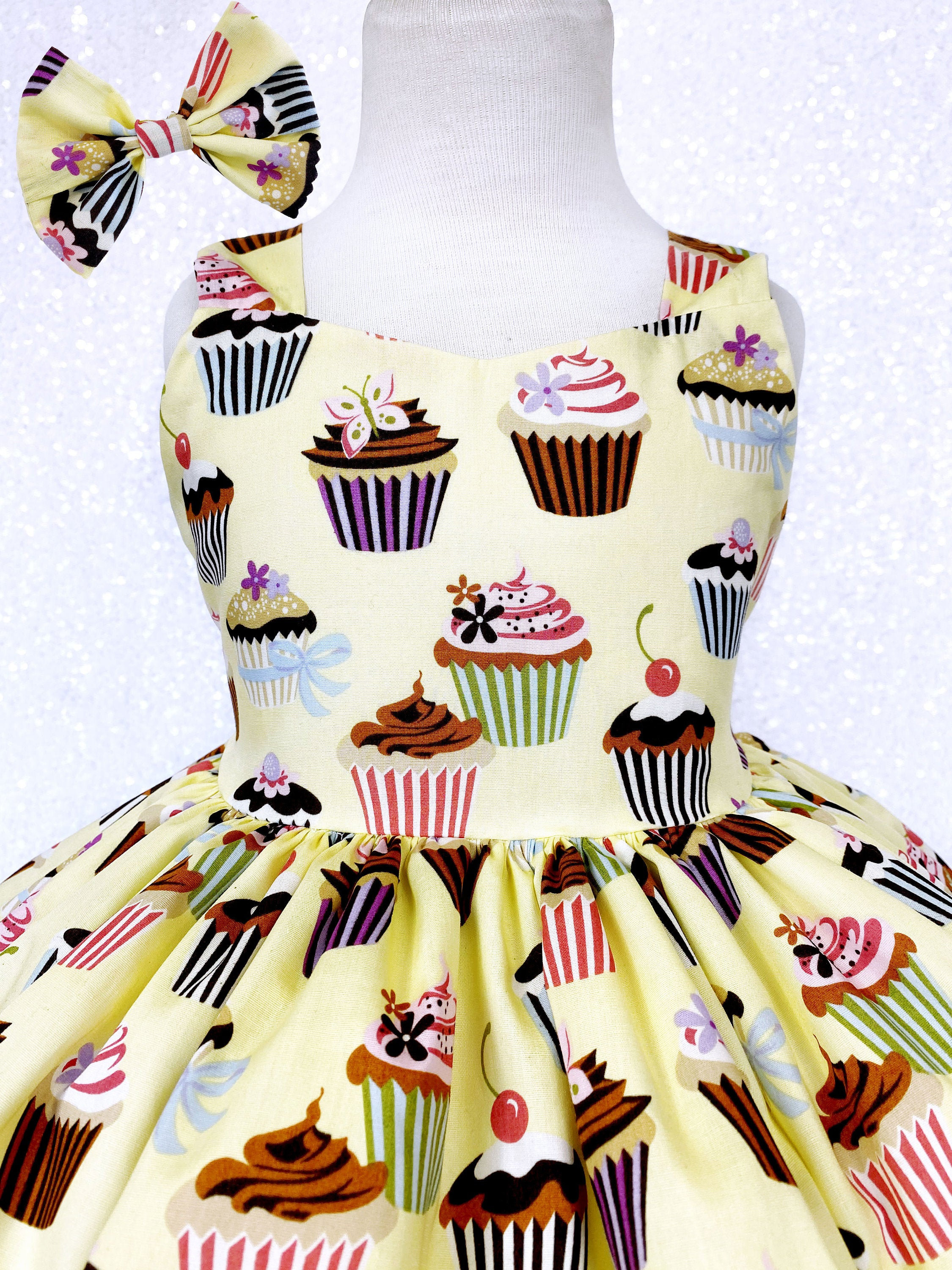 cute cupcake dresses Yellow Dress: Sleeveless Cotton Party Dress Fairy Prom Dress 2025 black chana dress coverstitch hemline This product Color:brown cupcake dress taylor swift