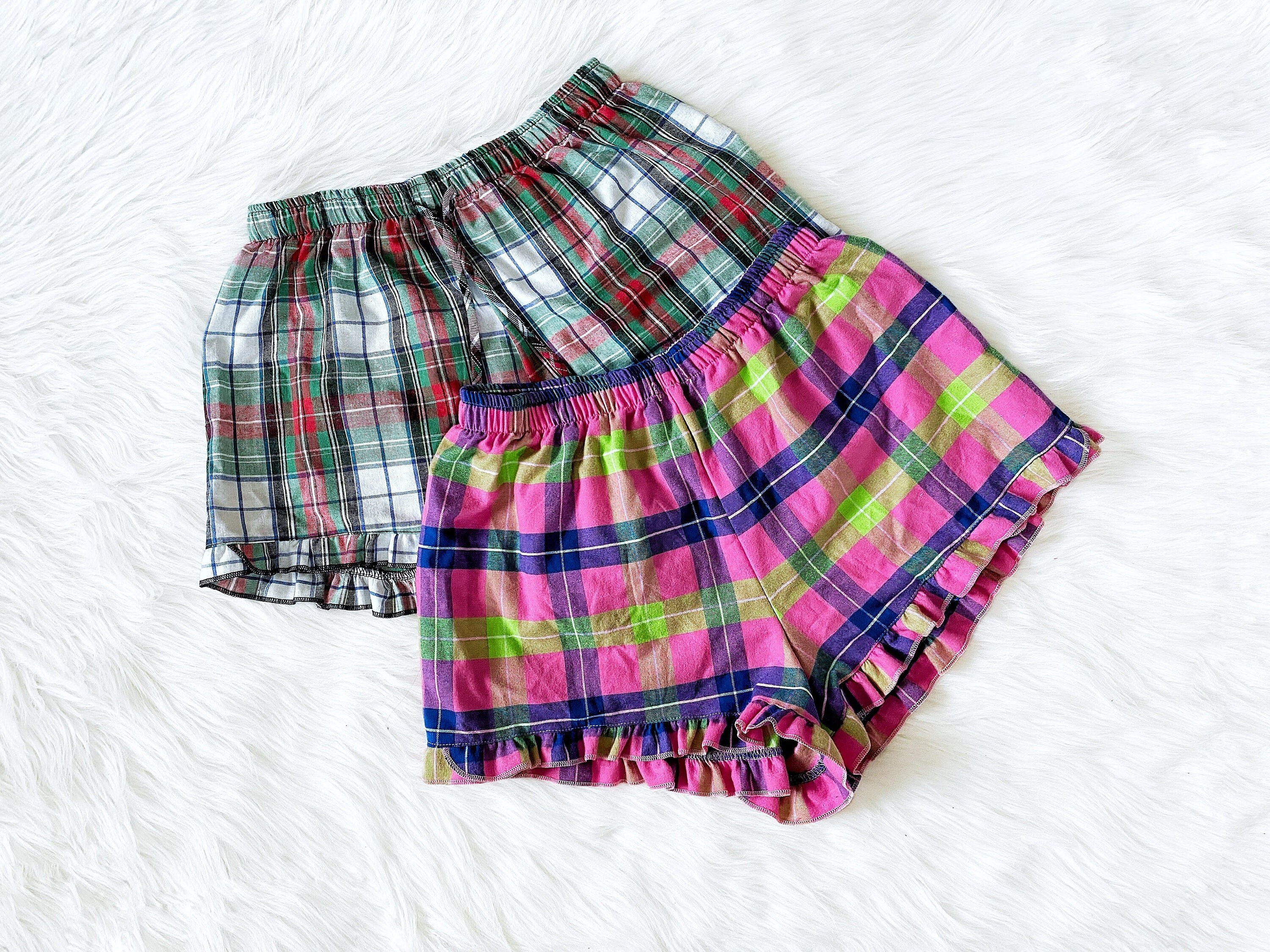 Pink Plaid Shorts