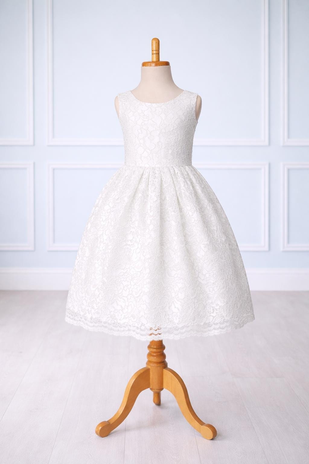 knee length dresses for ladies Linen First Communion Dress