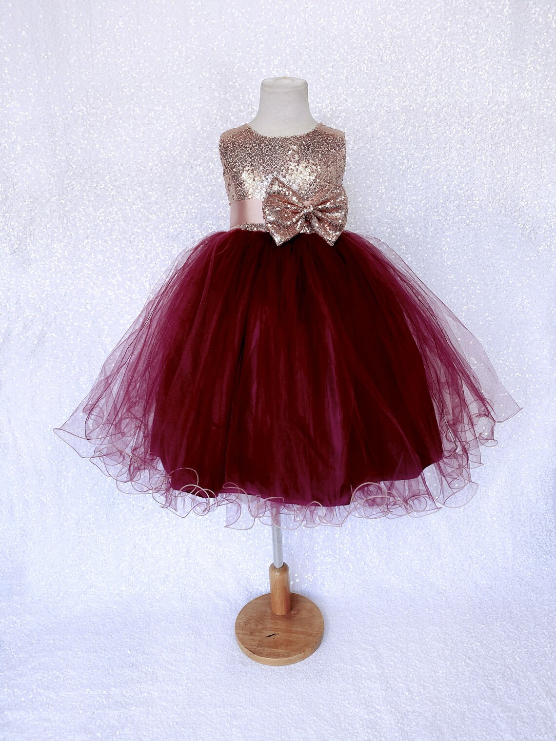 2 Layer Tulle Fishing Line Burgundy Sleeveless Blush Mini Etsy